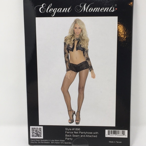 NWT ELEGANT MOMENTS FENCE NET HOSE PANTY - Picture 2 of 3